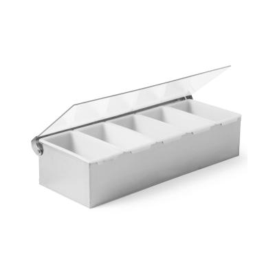 Držák na dochucovadla, BarUp, 5 kontenery, 375x140x(H)90mm | 552100